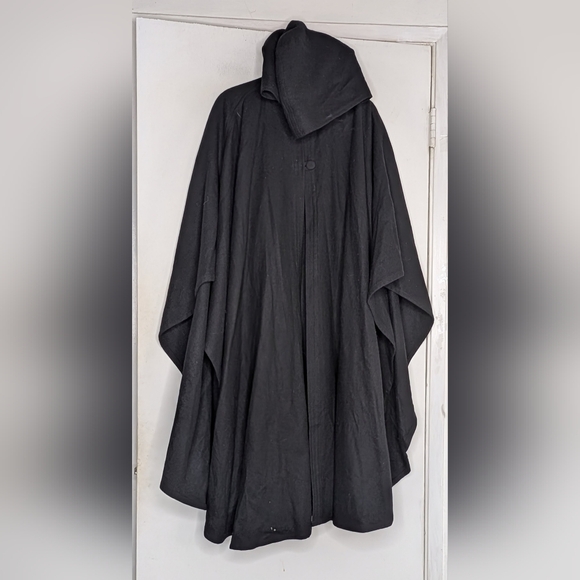Vintage Texas Body Hangings Wool Hooded Cloak Size Medium